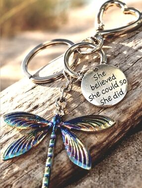 Dragonfly Bag Charm Key Fob